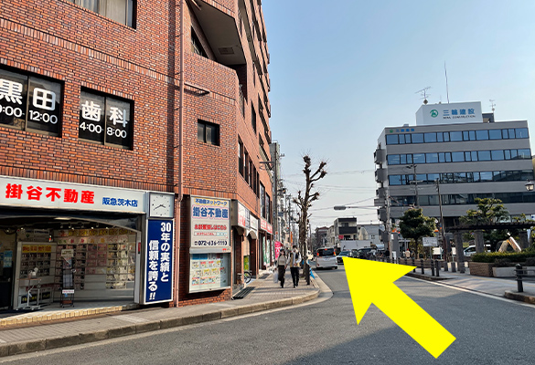 阪急茨木市駅からのルート2